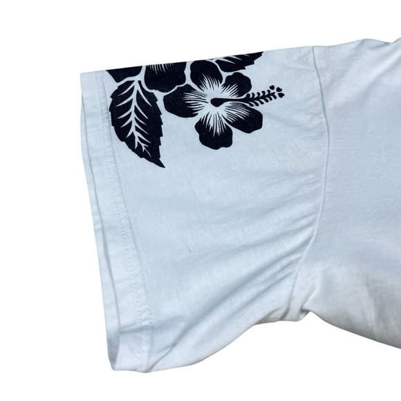 VINTAGE FAVANT Floral Hawaiian Short Sleeve Cotton Dress White & Black Size XXL - Picture 11 of 16